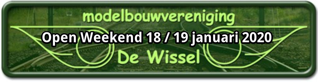 MBV De Wissel - Open Weekend 18 en 19 januari 2020 - Banner