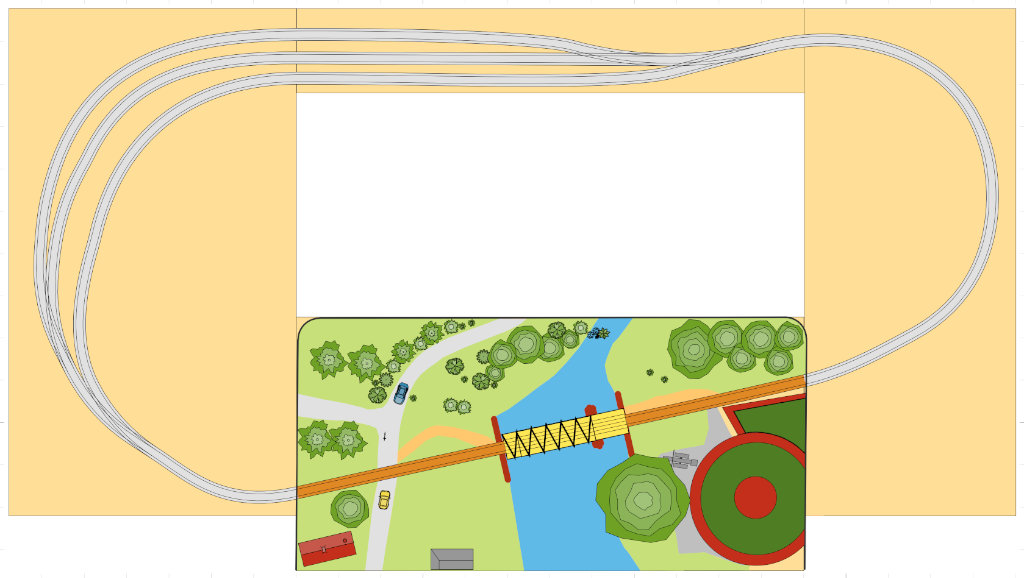 Waterlinie, baanplan